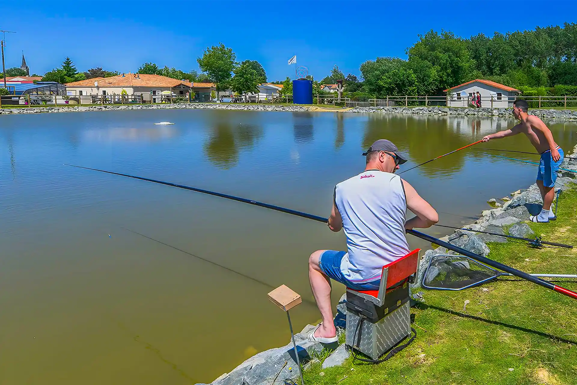 camping ecologique avec etang de peche