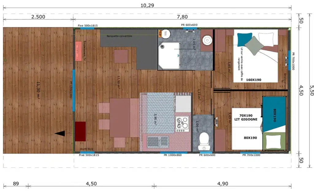 Lodge Privilège – Quartier Pêche – 2 Ch. 5 Pers.