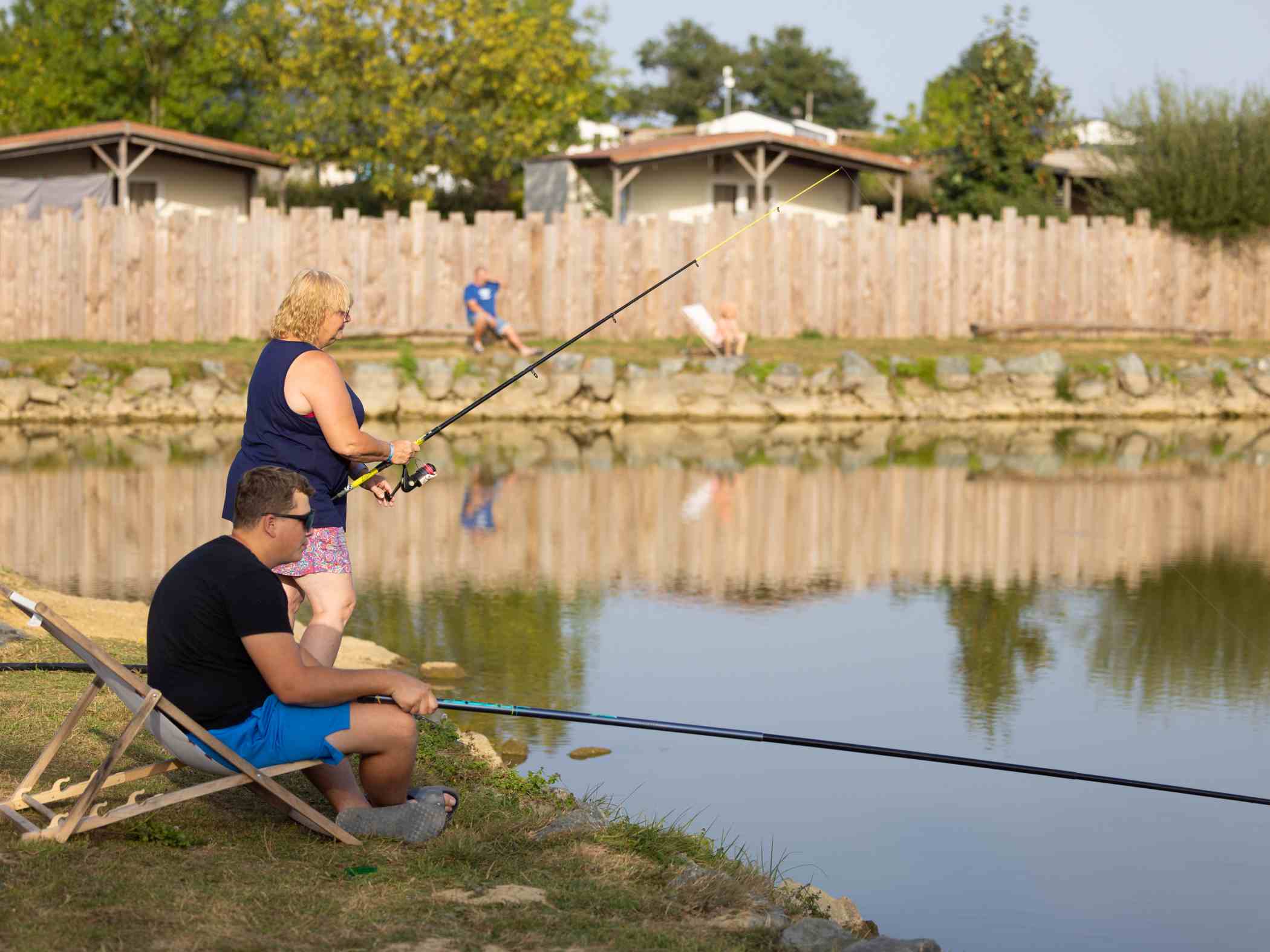 étang de pêche privé du camping en Vendée